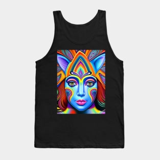 Catgirl DMTfied (13) - Trippy Psychedelic Art Tank Top